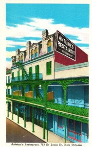 New Orleans LA, Antoine's Restaurant, St. Louis Street., Vieux Carre, Postcard