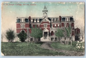 Abilene Kansas KS Postcard Mt St Joseph College Front View Building 1909 Antique