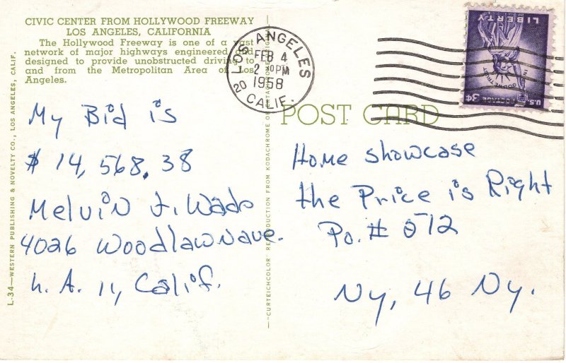 PC6984  CIVIC CENTER, LOS ANGELES, CA