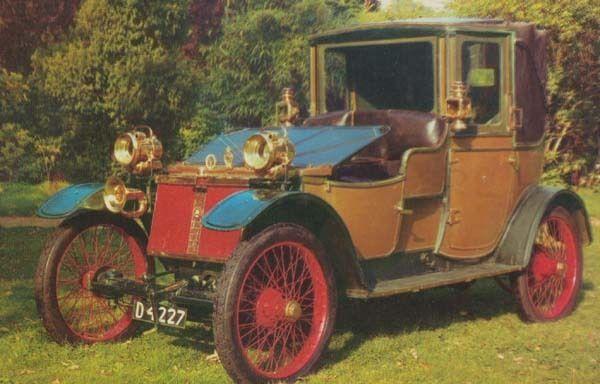 Lanchester 1908 British 20 HP Model  Car Rare Photo Postcard