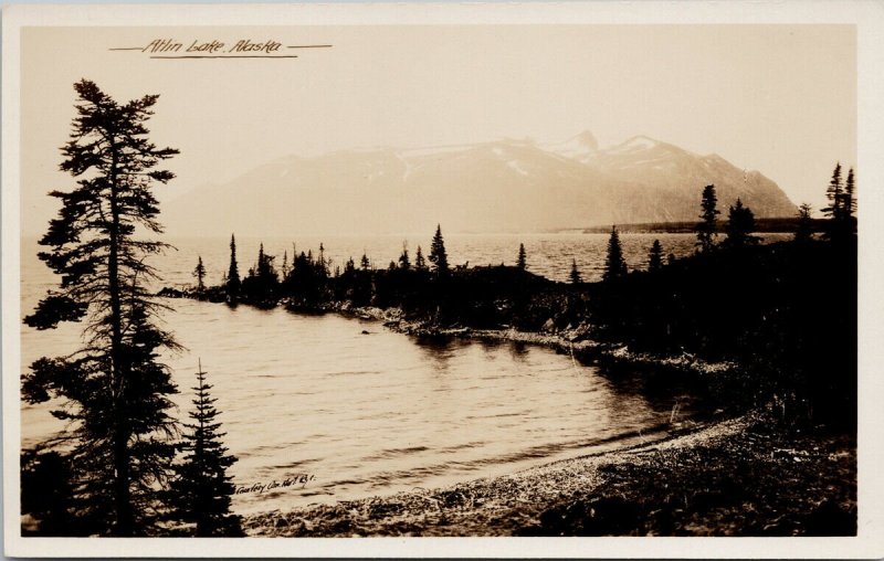 Atlin Lake BC or Yukon (not Alaska) Gowen Sutton Unused RPPC Postcard F12