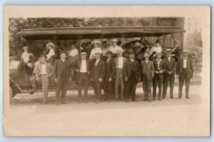 c1930's Tour Bus Seeing Salt Lak eSalt Lake City Utah UT RPPC Photo Postcard