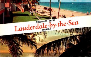 Florida Greetings From Lauderdale By The Sea Split View With Beach View