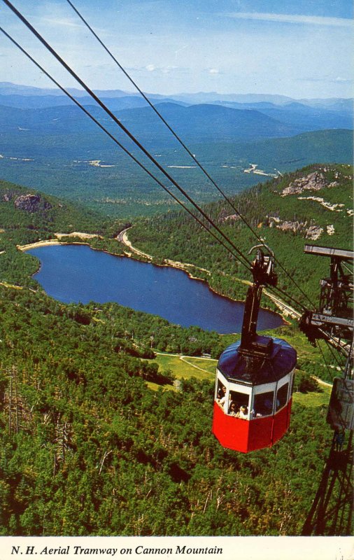 NH - Franconia Notch. Cannon Mountain Aerial Tramway circa 1960's  