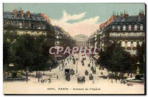 Old Postcard From Paris Avenue I & # 39Opera