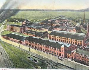c1910 American Locomotive Co.Schenectady, NY Aerial View Postcard. Railroad