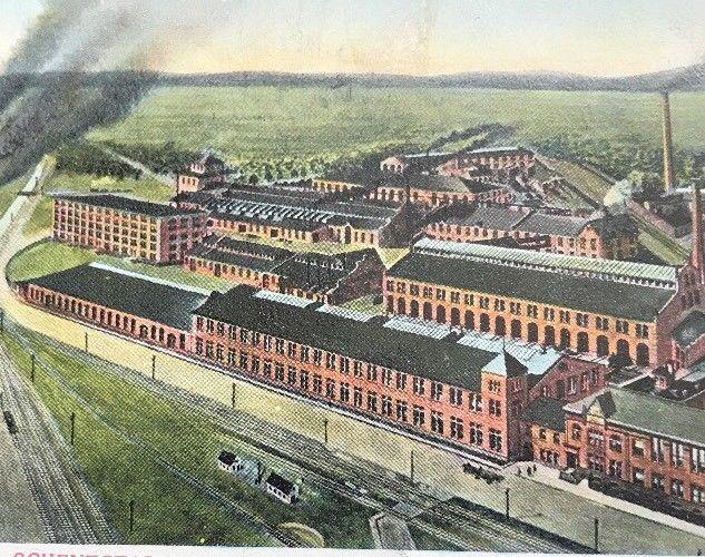 c1910 American Locomotive Co.Schenectady, NY Aerial View Postcard. Railroad