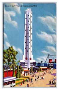 Giant Havoline Thermometer Century of Progress Chicago IL UNP DB Postcard K16