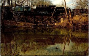 Vintage Railroad Train Locomotive Postcard - Virginia Museum of Transportation