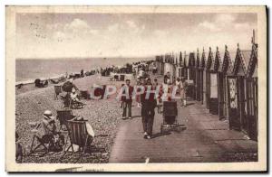 Old Postcard Cayeux sur Mer boards and cabins