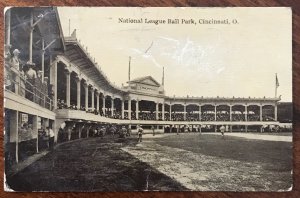 US Used National League (Baseball) Ball Park Cincinnati OH PM 8/29/1911 LB