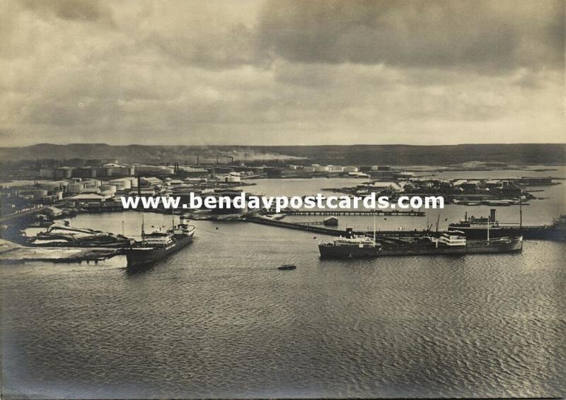 curacao, N.W.I., EMMASTAD, Oil Tanks and Tankers (1940s) Tijssen RPPC