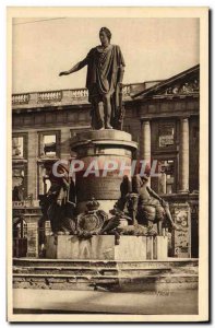 Old Postcard Reims Place Royale And Statue Louis XV Place Royale