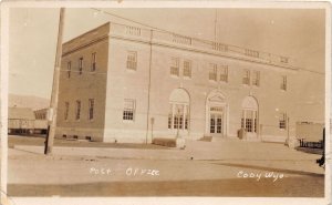 J31/ Cody Wyoming Postcard RPPC c1910 U.S. Post Office Building 21