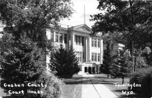 real photo goshen county court house  torrington wyoming antique postcard L3404