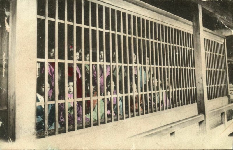 japan, TOKYO, Yoshiwara, Red-Light District, Prostitutes on Display (1910s) (2)