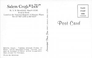 Brookfield Massachusetts 1960s Postcard Salem Cross Inn