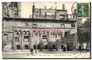 Old Postcard Lyon Place Saint-Jean Remains Romans