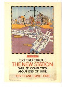Oxford Circus Station Map, Underground Transport Museum, London England