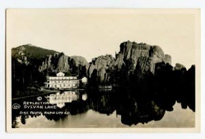 Postcard Reflection on Sylvan Lake Rise Photo Rapid City S.D. Standard View Card