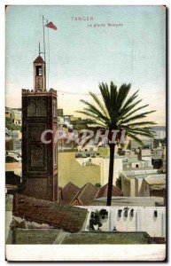 Old Postcard Tangier Morocco the great Mosque