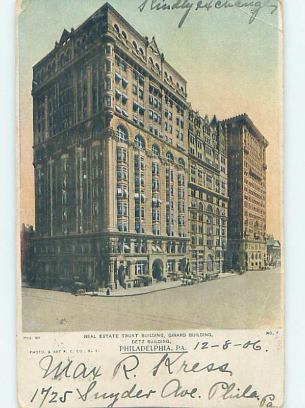 Pre-1907 GERARD BUILDING Philadelphia Pennsylvania PA H7263