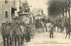 PC FRANCE, FÉTE DE LA MI CARÉME, Vintage Postcard (b31609)