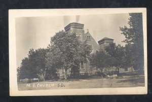 RPPC METHODIST EPISCOPAL CHURCH SOUTH DAKOTA SD AZO REAL PHOTO POSTCARD