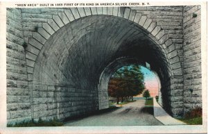 VINTAGE POSTCARD THE SKEW ARCH BUILT IN 1869 IN SILVER CREEK NEW YORK FRESH WH