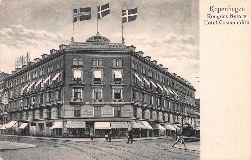 Hotel Cosmopolite, Copenhagen, Denmark, Early Postcard, Unused