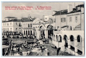 c1910 Old Entrance of Ponta Delgada Sao Michael Azores Portugal Postcard
