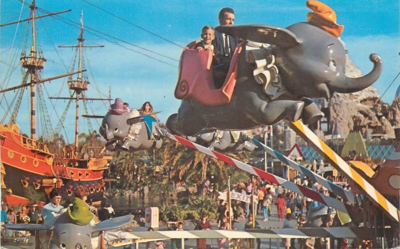 Postcard USA Disneyland Anaheim CA Dumbo Fantasyland
