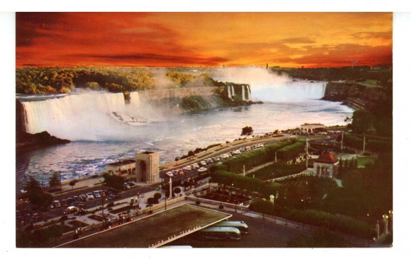 Canada - ON, Niagara Falls. General Falls View at Sunset