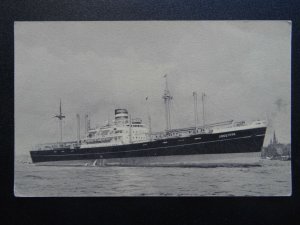 Shipping Dutch Cargo Ship S.S. SOESTDYK Holland America Line - Old Postcard