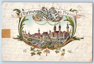 Baden-Württemberg Germany Postcard Oehringen Sightseeing Attractions 1908