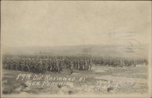 WWI US 89th Division Review by General Pershing Trier Germany 1919 RPPC #1