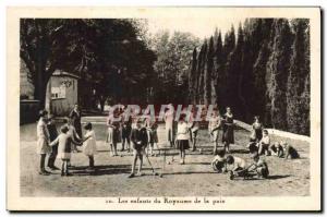 Old Postcard The children of the kingdom of peace Croquet