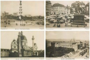 Austria Vienna lot of 4 photo postcards Swiss chocolate Tobler advertising