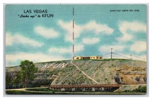 KFUN Radio Station Las Vegas New Mexico NM UNP Linen Postcard V13