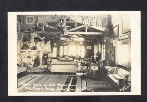 RPPC SANTA MONICA CALIFORNIA WILL ROGERS HOME INTERIOR REAL PHOTO POSTCARD