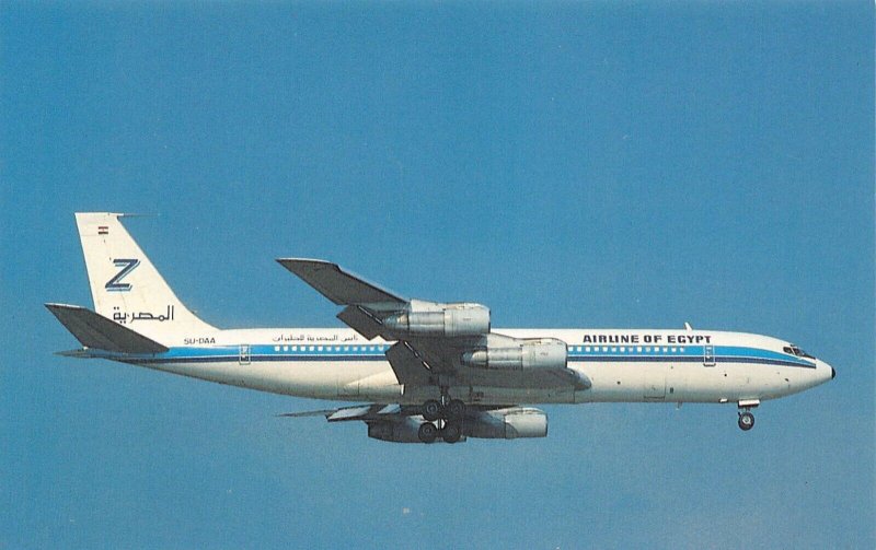 Airline Postcards     ZAS Airlines of EGYPT Boeing 707-329C   SU-DAA MSN 19916 