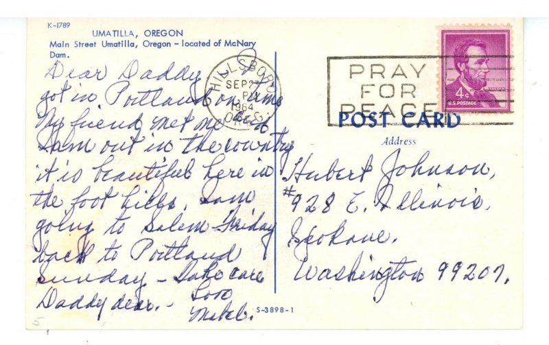 OR - Umatilla.  Main Street ca 1956