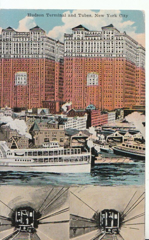 America Postcard - Hudson Terminal and Tubes - New York City - Ref 15864A