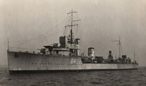 RPPC Photo British Royal Navy HMS Walpole (D41) Destroyer WWI