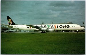 Airplane Air Evasion / Aire D'Evations McDonnell Douglas DC-8-73 F-GDRM Postcard