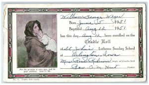 1951 Cradle Roll At St. John's Lutheran Sunday School Arlington IA Postcard