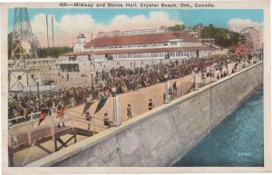 Crystal Beach Dance Hall Ontario Old Canadian Postcard