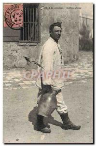 Old Postcard Militaria A Barracks Corvee d & # 39eau