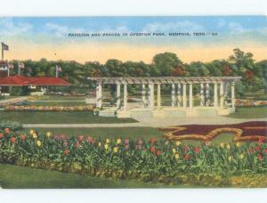 Unused Linen PARK SCENE Memphis Tennessee TN c7793