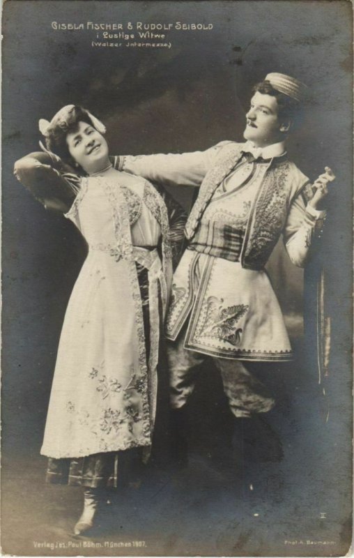 CPA GISELLE FISCHER & RUDOLF SEIBOLD THEATER STAR (13772)